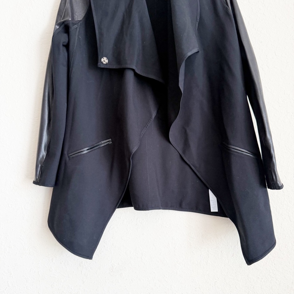 Spanx Drape Front Very Black Jacket Size Small - Picture 3 of 7